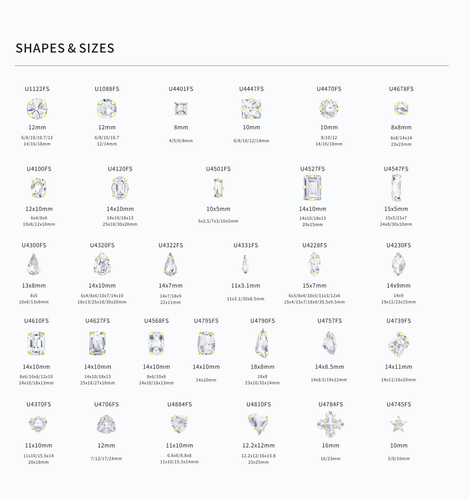 Prong Setting Rhinestones - crown - settings analysis