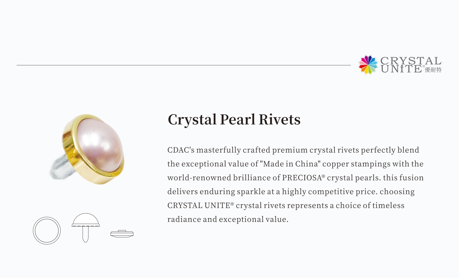 Flat Pearl Rivet