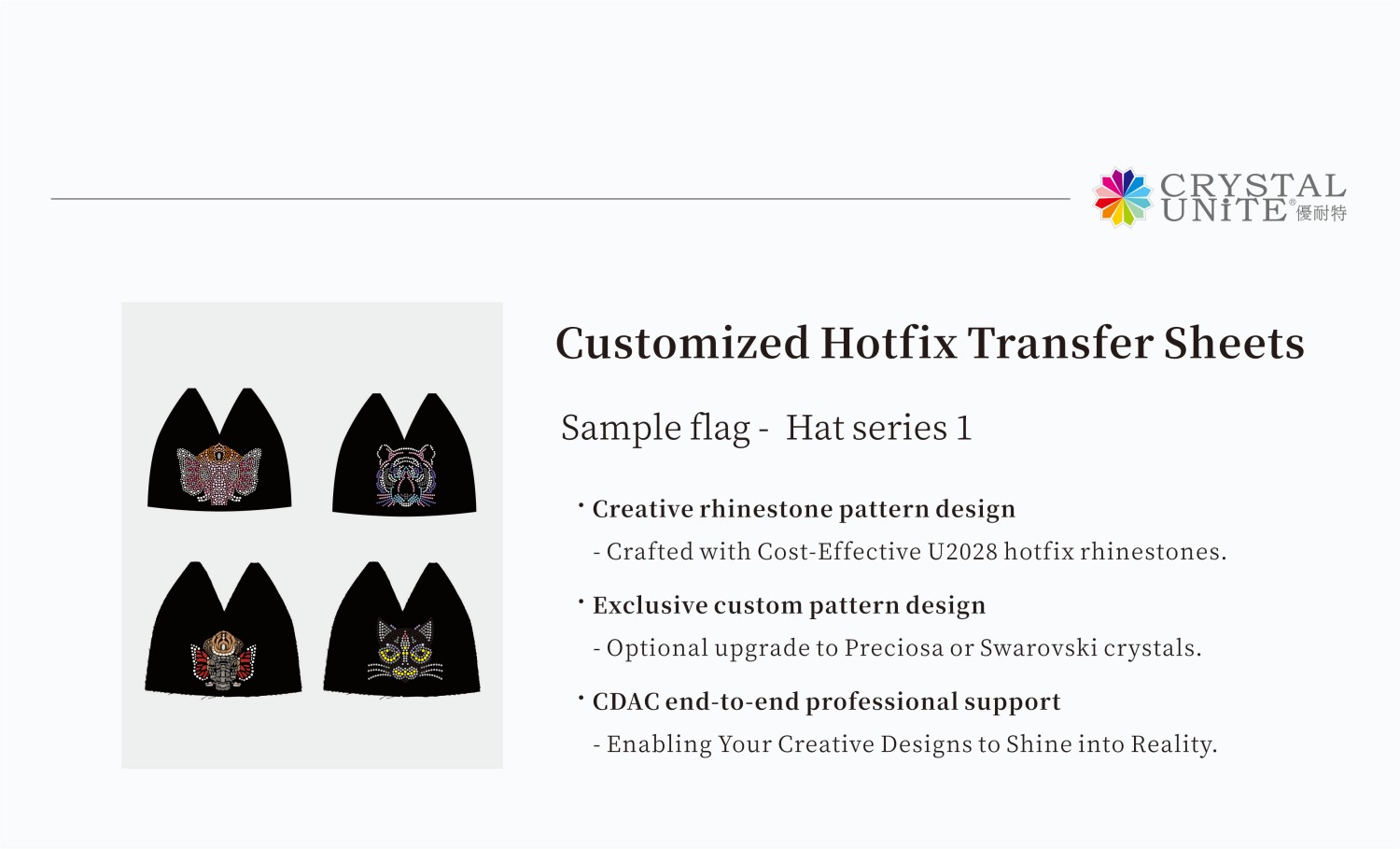 Hotfix Rhinestone Design for Hats 