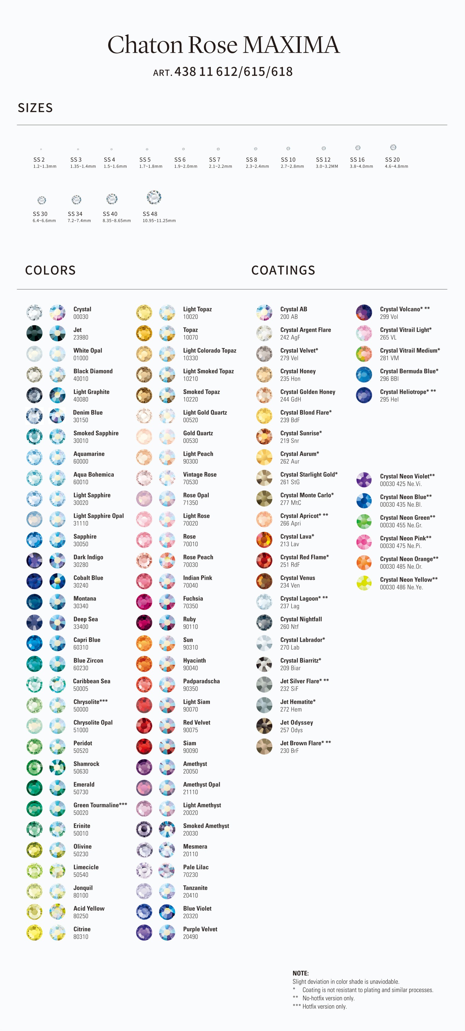 Chaton Rose MAXIMA Colors Card