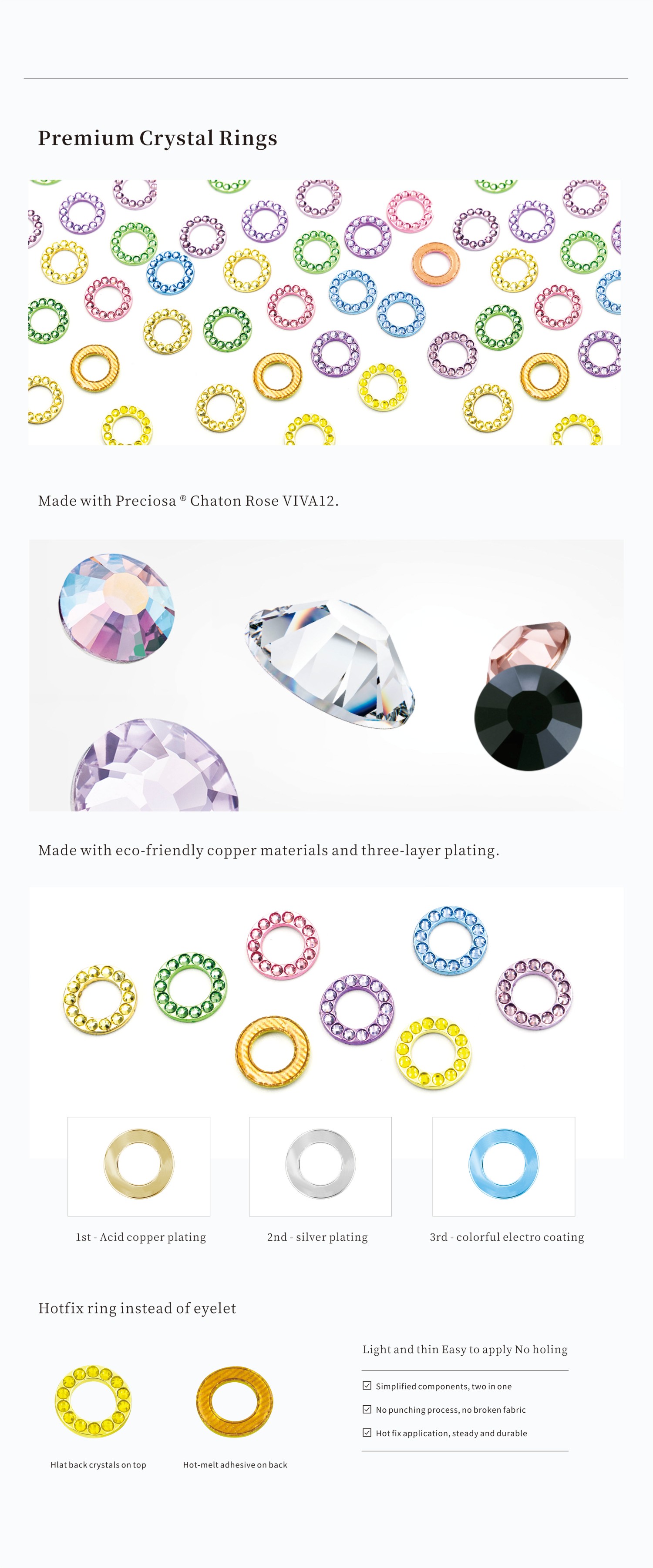 Crystal Eyelets - quality advantage