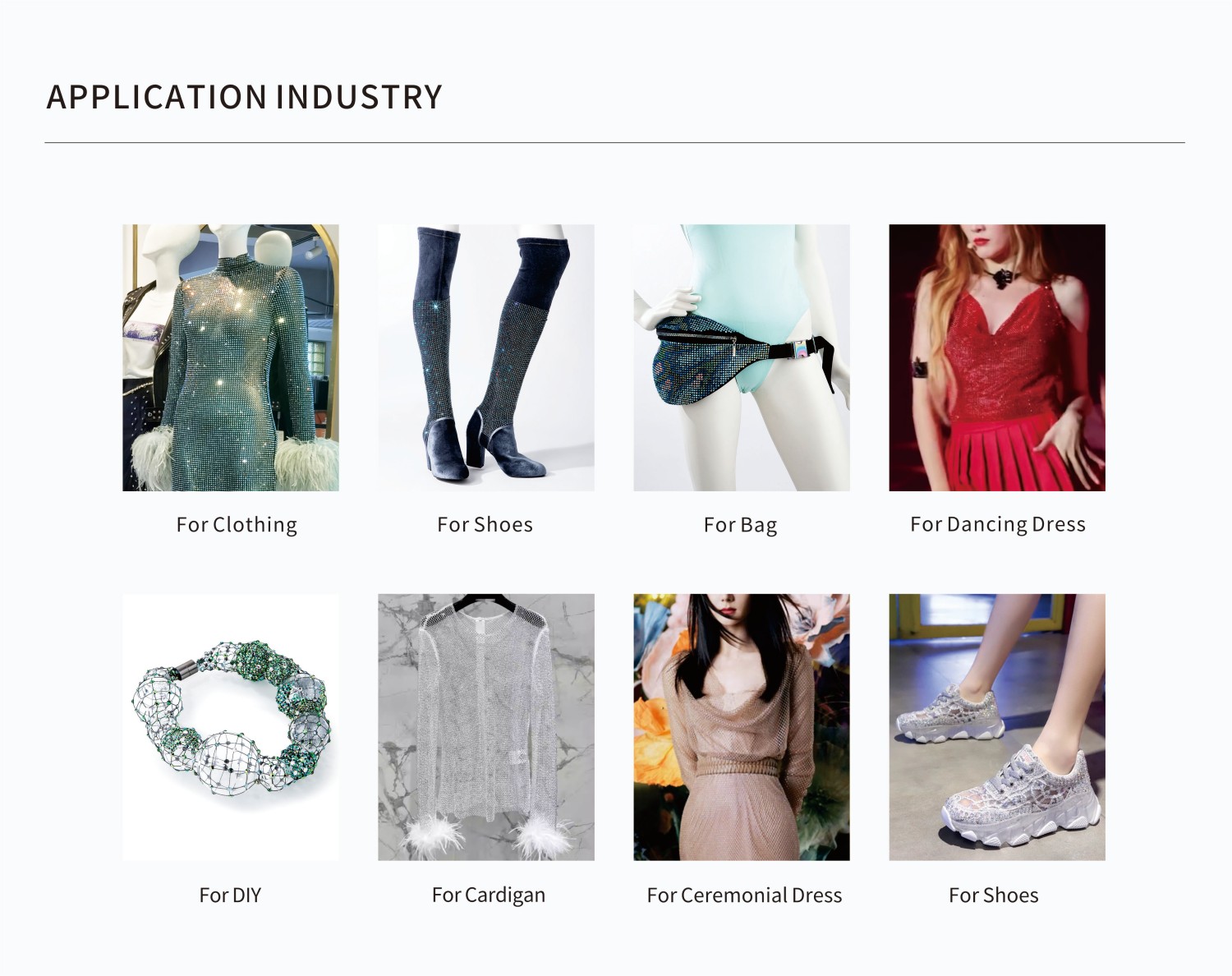 Crystal Mesh Fabric Application Industry