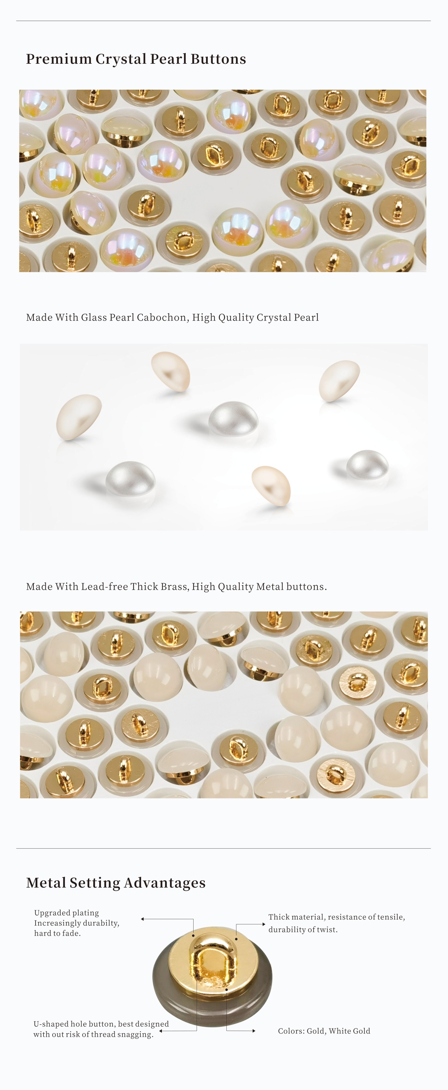 UB1079 Crystal Button - quality advantage