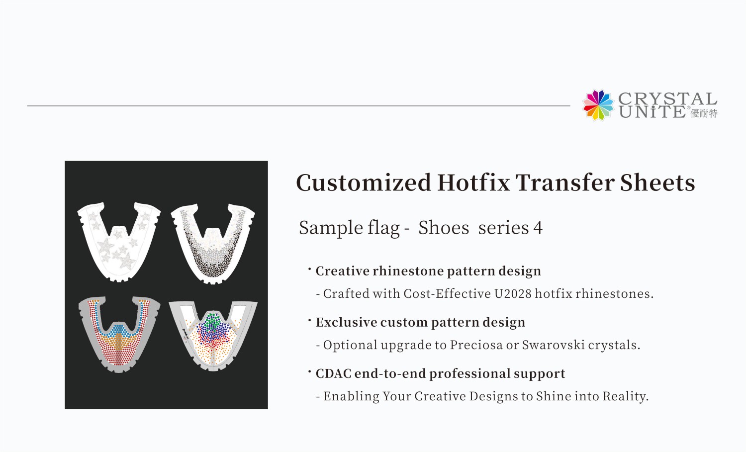 rhinestone pattern solutions for shoes