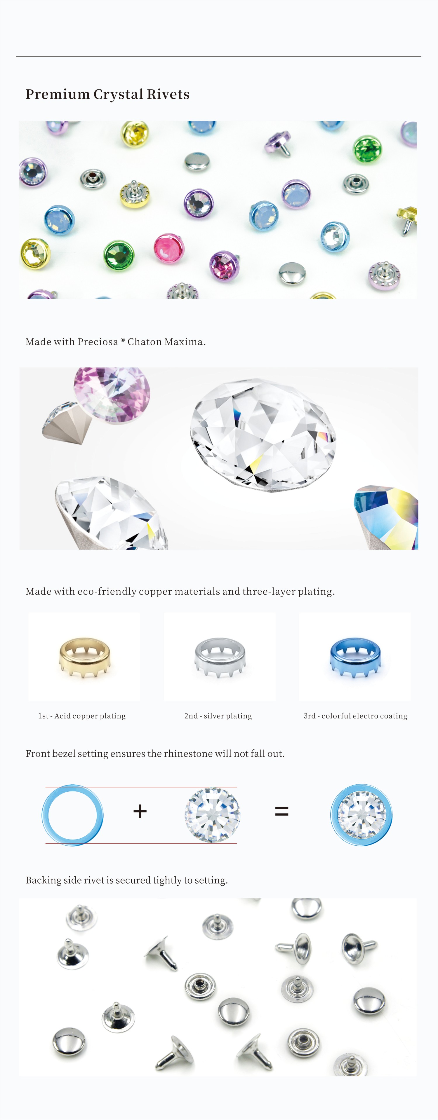 Rhinestone Rivets - quality advantage