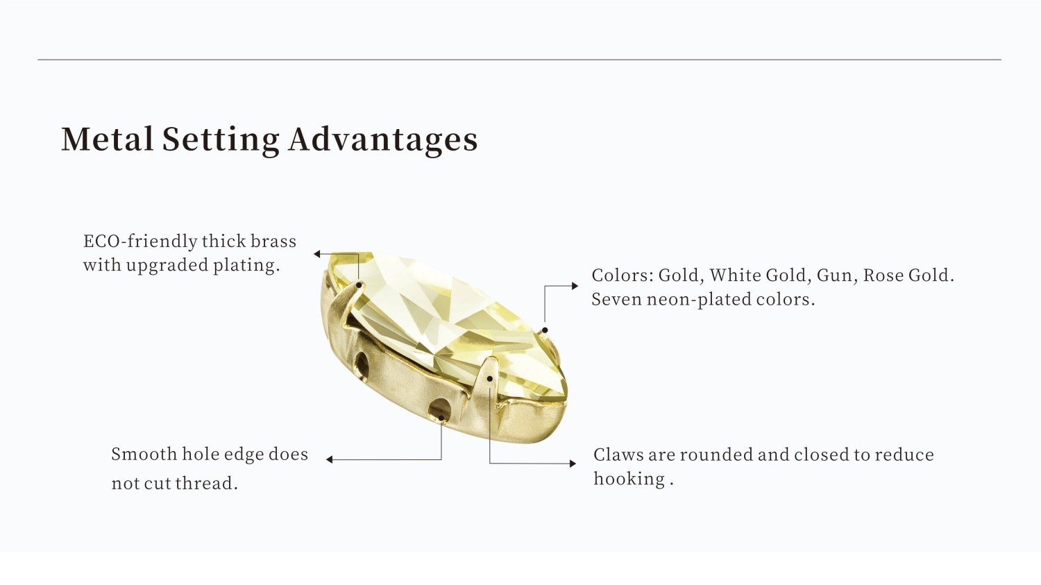 Rhinestone with Prong Settings - settings analysis
