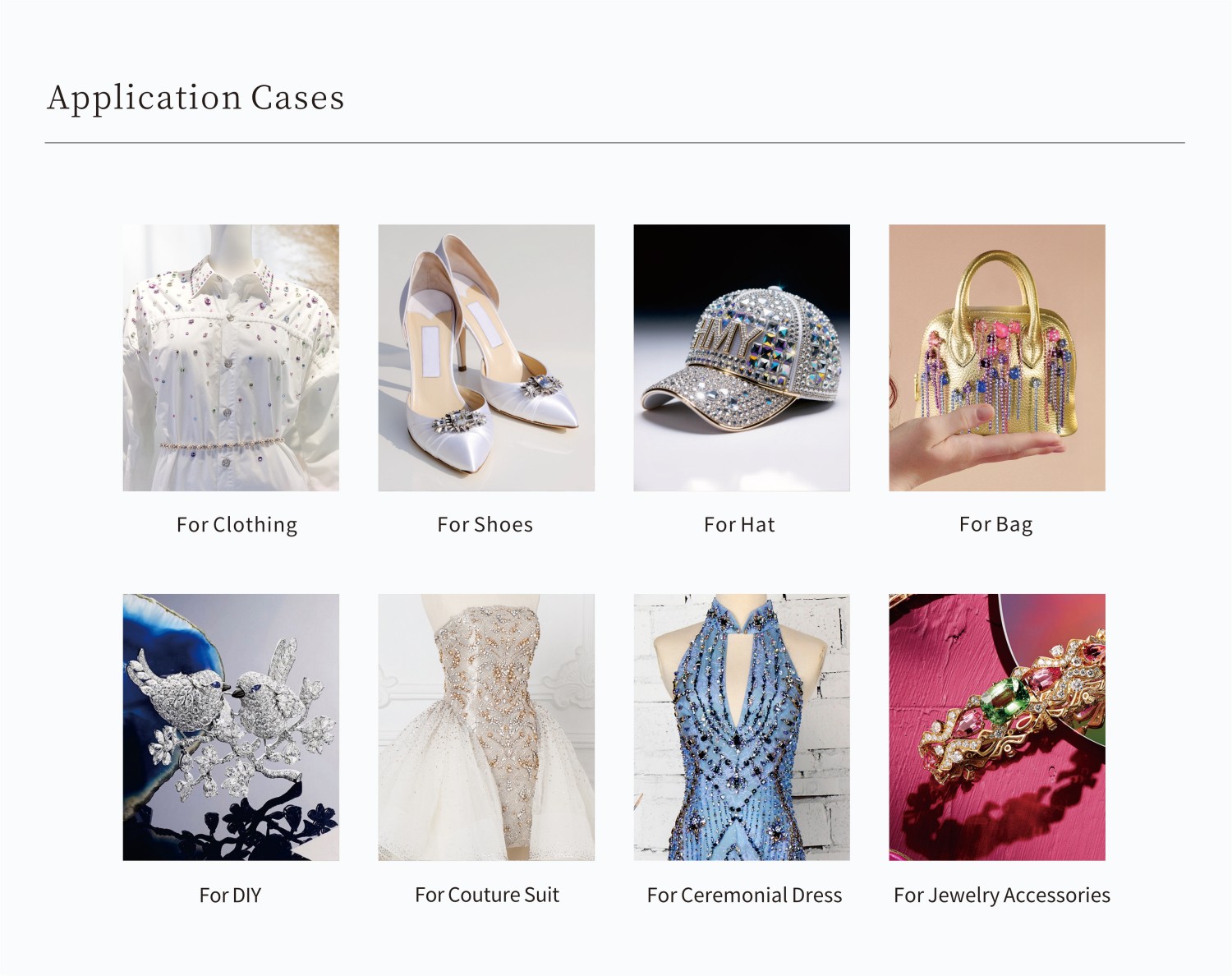Claw Setting Rhinestones - application cases