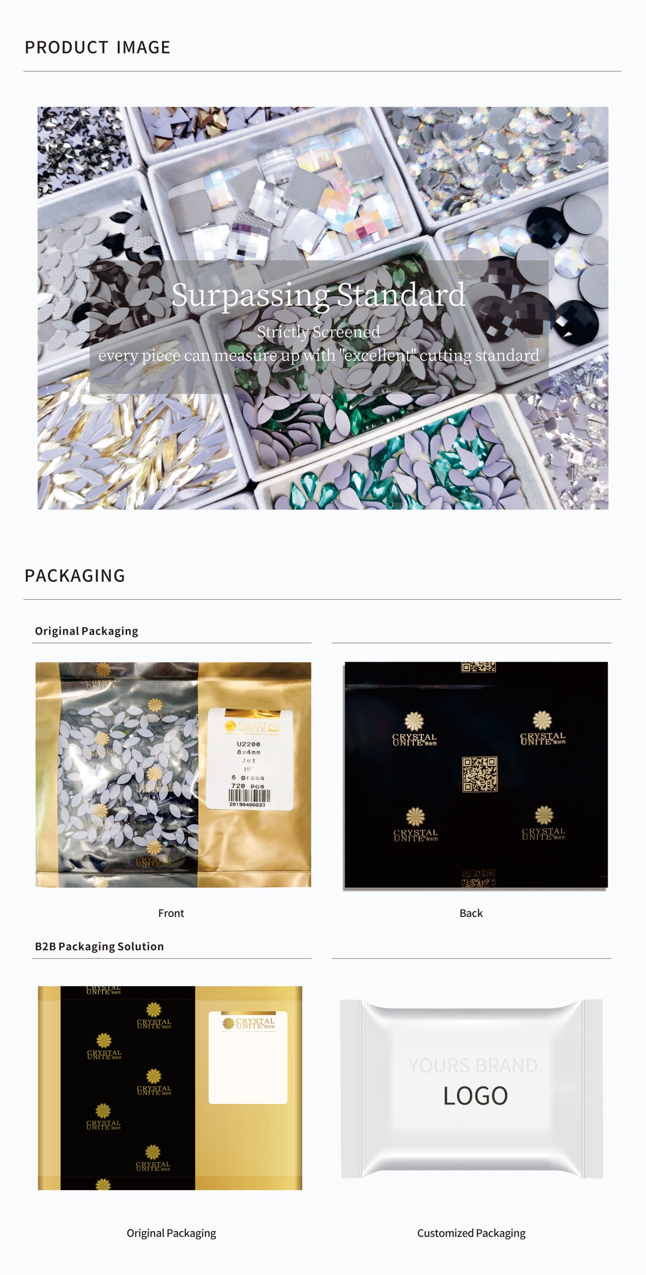 Fancy Hotfix Stones Images & Packaging